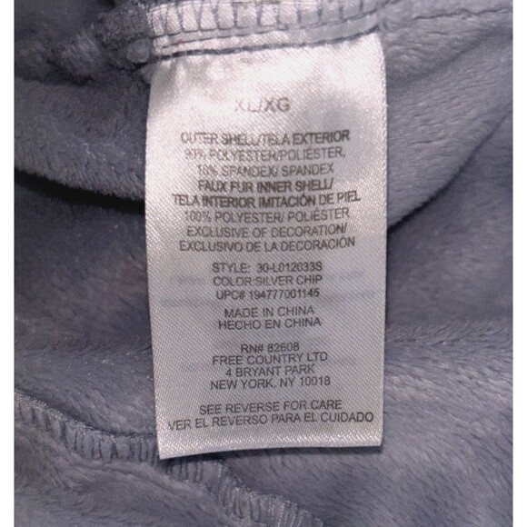 Free Country Women’s Gray Silver Chip Camo Lightweight Jacket XL Hooded - Picture 11 of 11